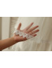 Ivory Cotton Lace Tulle Tiered Flower Girl Dress